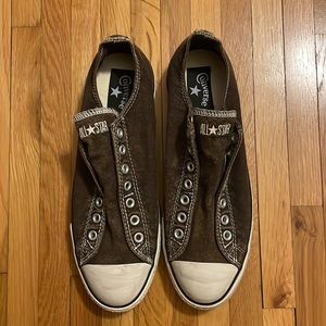 Men’s Converse slip on All Star recreation shoes. Size 11. Golden brown.